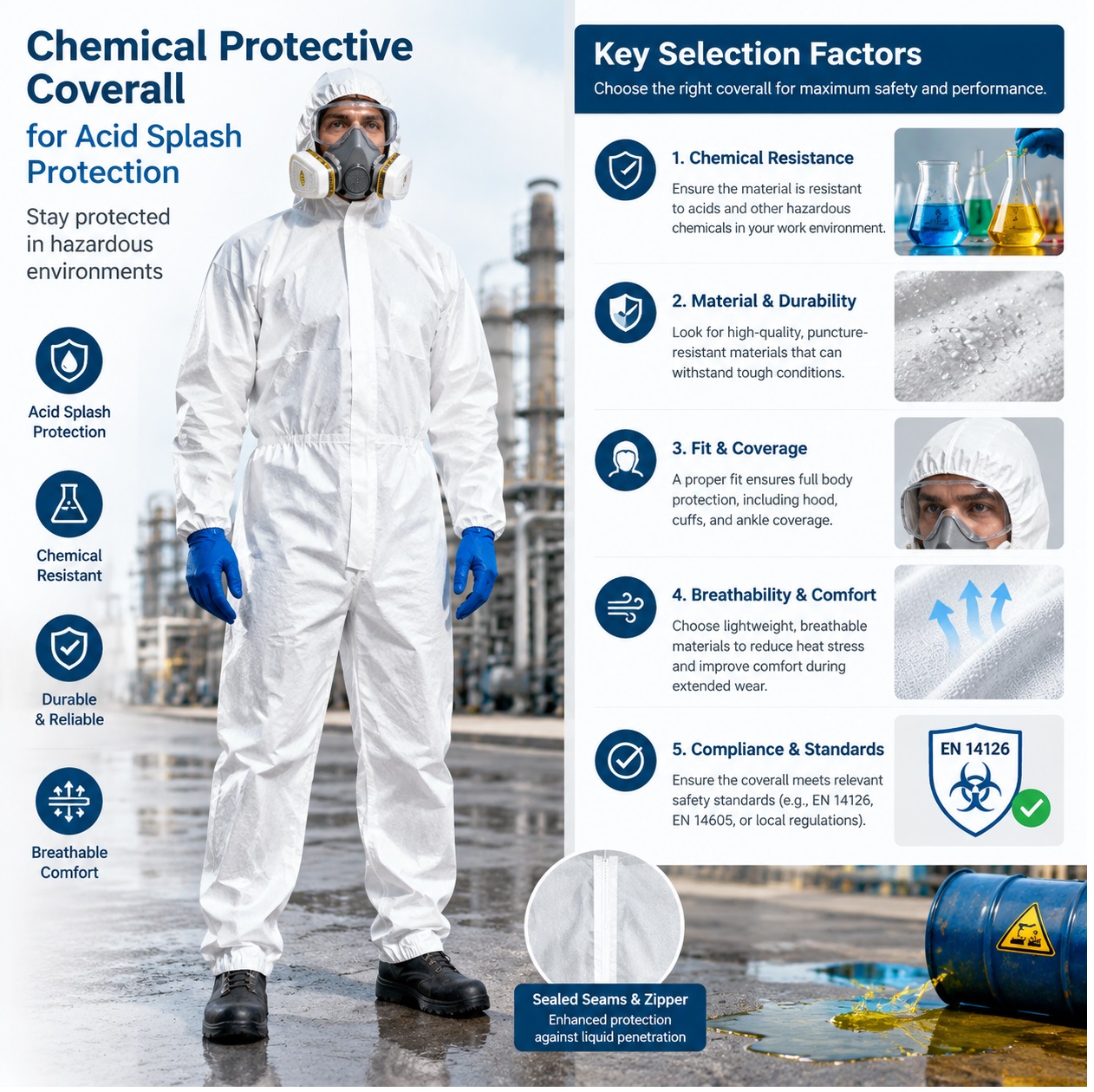 Chemical Protective Coverall 